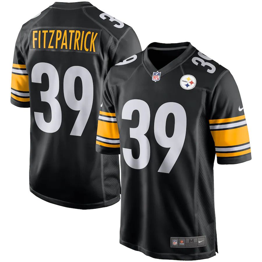 Men Pittsburgh Steelers #39 Minkah Fitzpatrick Nike Black Player Game NFL Jersey